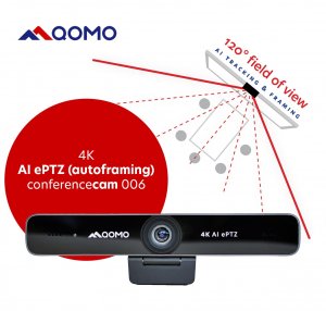 Qomo QWC-006 4k Eptz Webcam With 10x Zoom, 138 Degree Fov, Usb 3.0 Typ