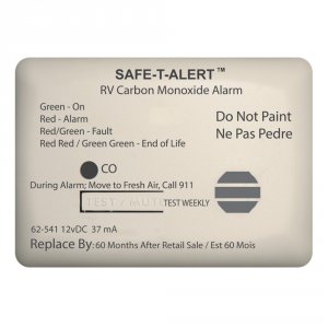 Safe-t-alert 62-541-WT 62 Series Carbon Monoxide Alarm - 12v - Rv Surf