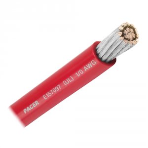 Pacer WUL1/0RD-50 Pacer Red 10 Awg Battery Cable - 50'