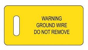 Panduit PT-GND 100pk Blkylw Ground Wire Tag