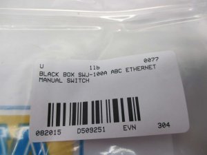 Black SWJ-100A 2-to-1 Cat5 Fast Manual Desktop Swt Rj45