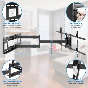 Mount-it! MI-372 This Extra Long Arm Tv Mount With Full Motion Capabil