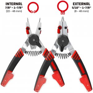 Powerbuilt 941336 Snap Ring Pliers For Internalexternal Use