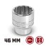 Powerbuilt 643240 46mm Metric Shallow Socket - 34