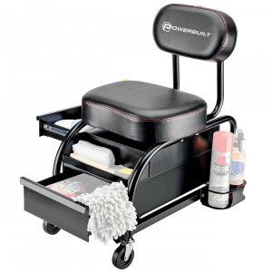 Powerbuilt 240299 Professional Detailer Roller Seat With Storage