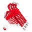 Powerbuilt 941641 Red Sae Long Arm Magnetic Hex Key Wrench Set