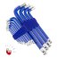 Powerbuilt 941642 13-piece Blue Metric Magnetic Hex Key Wrench Set