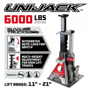 Powerbuilt 620471 3 Ton Unijack - Bottle Jack  Jackstand Combo