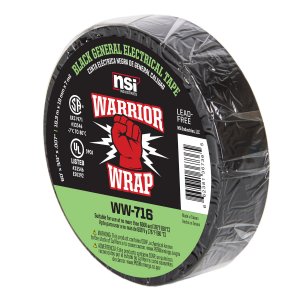 Warrior 0184-1302 7 Mil Vinyl Electrical Tape - Black, 34