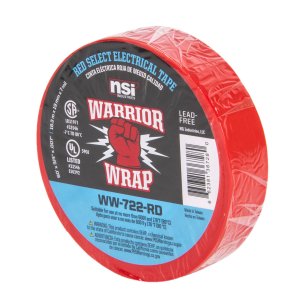 Warrior 0184-1320 7mil Red Vinyl Electrical Tape For Versatile Applica