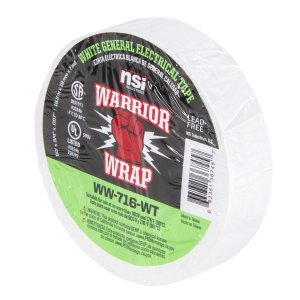 Warrior 0184-1311 High-performance 7mil Vinyl Electrical Tape - White