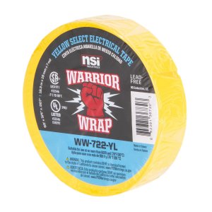 Warrior 0184-1323 7mil Select Purpose Yellow Vinyl Electrical Tape