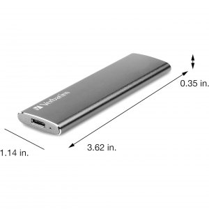 Verbatim 47444 1tb Vx500 External Ssd, Usb 3.1 Gen 2 Space Gray