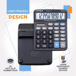 Adesso CD-2776B Ac Cd-2776b Premium Commercial 12 Digits Basic Calcula