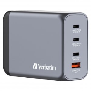 Verbatim 32204 , , 200w, 4-port, Gan, Wall Charger, Usb-c Pd Ports, Us