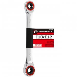 Powerbuilt 641760 E-star Ratcheting Double Box-end Wrench Set