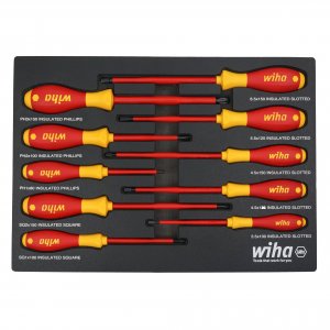 Wiha 32080 Wiha Insulated Softfinish Cushion Grip Screwdriver Set - 10