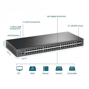 Tplink TL-SG3452X Jetstream 48-port Gigabit L2+ Managed Sw