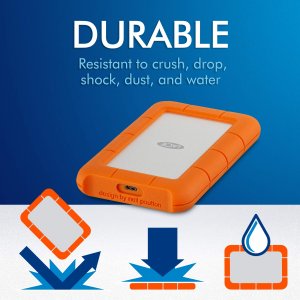 Lacie STFR2000800 2tb  Rugged 130mbs Usb Type-c External Hard Drive