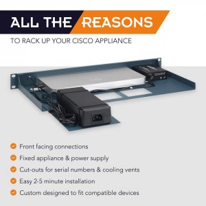 Rackmount RM-FR-T17 Rack Mount Kit For Cisco Meraki Mx68  Mx68w  Mx75 