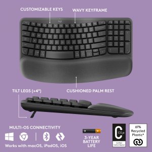 Logitech 920-011898 Wireless Wavekeys Kybrd Grph