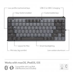 Logitech 920-010831 Mx Mechanical Mini Mac Grey