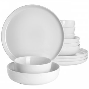 Gibson 136580.12 Home Avisala 12 Piece Fine Ceramic Dinnerware Set In 