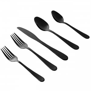 Gibson 137382.20 Home Stravidia 20 Piece Flatware Set In Black Stainle