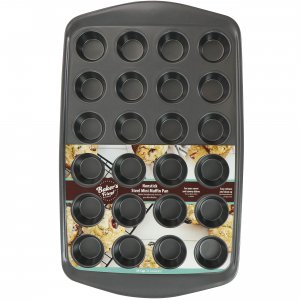 Gibson 128601.01 24-cup Baker's Friend Nonstick Steel Mini Muffin Pan