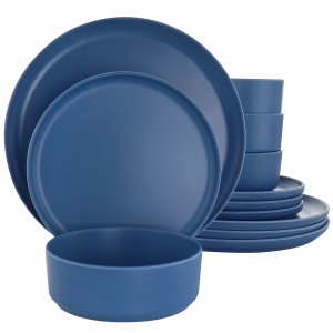 Gibson 135731.12 Home Canyon Crest 12 Piece Round Melamine Dinnerware 