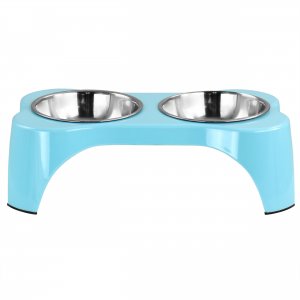 Gibson 122396.03 Home Bow Wow Meow 3 Piece Elevated Pet Bowl Dinner Se