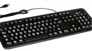 Heyybit HB-ESBK-01 Easy See Big Letter Keys Keyboard With One Touch Pr