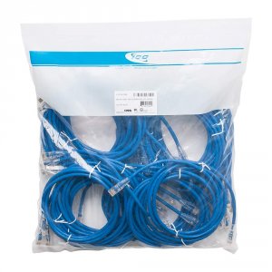 International ICPCSF05BL 5ft Cat 6 Patch Cord With Clear Boot - Pack O