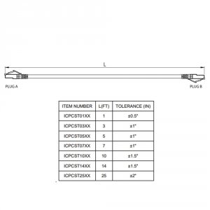 International ICPCSF05BL 5ft Cat 6 Patch Cord With Clear Boot - Pack O