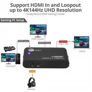 Siig CE-H28311-S1 4k120hz Hdmi 2.1 Capture Device