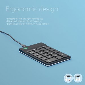 Rgo RGOCONMWDBL R-go Numpad Break, Black, Wired