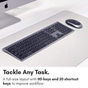 Macally ACEBTKEYSGCB Bluetooth Keyboard Amp; Mouse