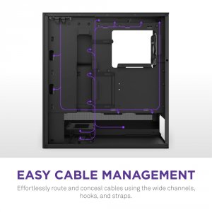 Nzxt CC-H52FB-R1 H5 Flow Rgb Mid Tower Case - Dark Tinted Glass