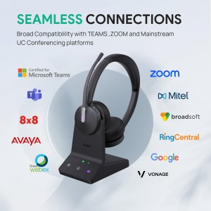 Yealink 1208674 Wh64 Dual Teams Dect  Bluetooth Wireless Headset