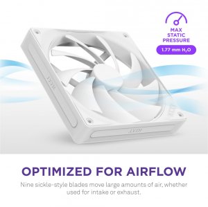 Nzxt RF-Q14SF-W2 F140q 140mm Quiet Airflow Fan - Single White Retail