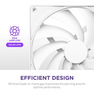 Nzxt RF-Q14SF-W2 F140q 140mm Quiet Airflow Fan - Single White Retail