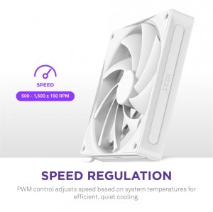 Nzxt RF-Q14SF-W2 F140q 140mm Quiet Airflow Fan - Single White Retail