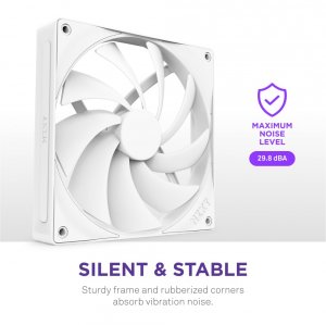 Nzxt RF-Q14SF-W2 F140q 140mm Quiet Airflow Fan - Single White Retail