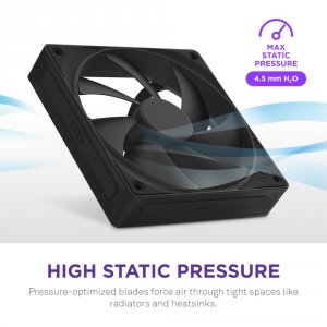 Nzxt RF-P14SF-B2 F140p 140mm Static Pressure Fan - Single Pack Black