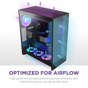 Nzxt CM-H72FB-01 H7 Flow Black Midtower Case - 2024 Edition