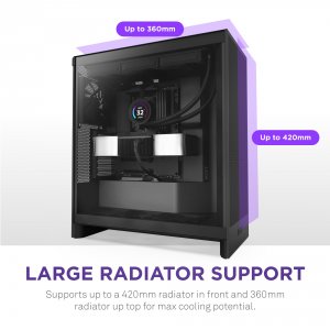 Nzxt CM-H72FB-01 H7 Flow Black Midtower Case - 2024 Edition