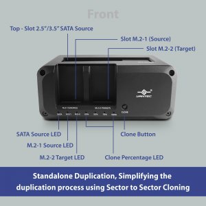 Vantec NST-DM12C31 Nexstar Jx Triple Bay Usb 3.2 Dock With Clone Funct