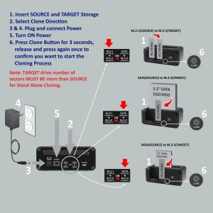 Vantec NST-DM12C31 Nexstar Jx Triple Bay Usb 3.2 Dock With Clone Funct