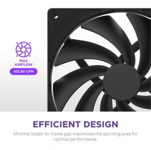 Nzxt RF-Q14SF-B2 F140q 140mm Quiet Airflow Fan - Single Black