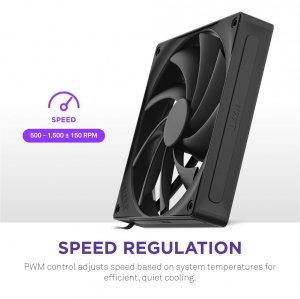 Nzxt RF-Q14SF-B2 F140q 140mm Quiet Airflow Fan - Single Black